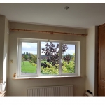 main bedroom with easy clean hinges